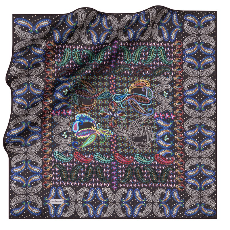 Cacharel Twill İpek Eşarp - 2025 İlkbahar-Yaz - 7251313-942 - Tivil