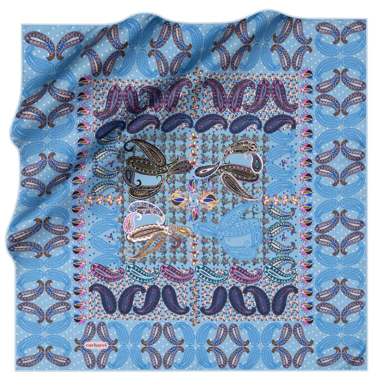 Cacharel Twill İpek Eşarp - 2025 İlkbahar-Yaz - 7251313-923 - Tivil