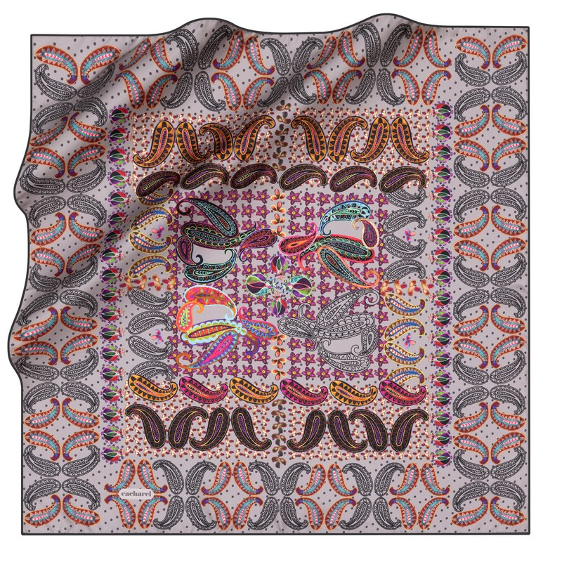 Cacharel Twill İpek Eşarp - 2025 İlkbahar-Yaz - 7251313-971 - Tivil