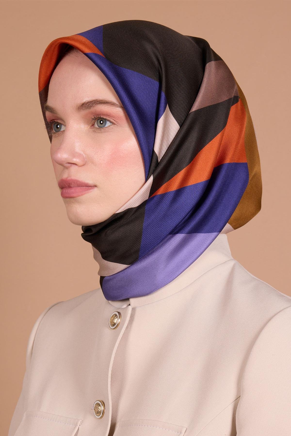 Cacharel Twill İpek Eşarp - 2025/2026 Sonbahar-Kış - 9017313-961 - Tivil