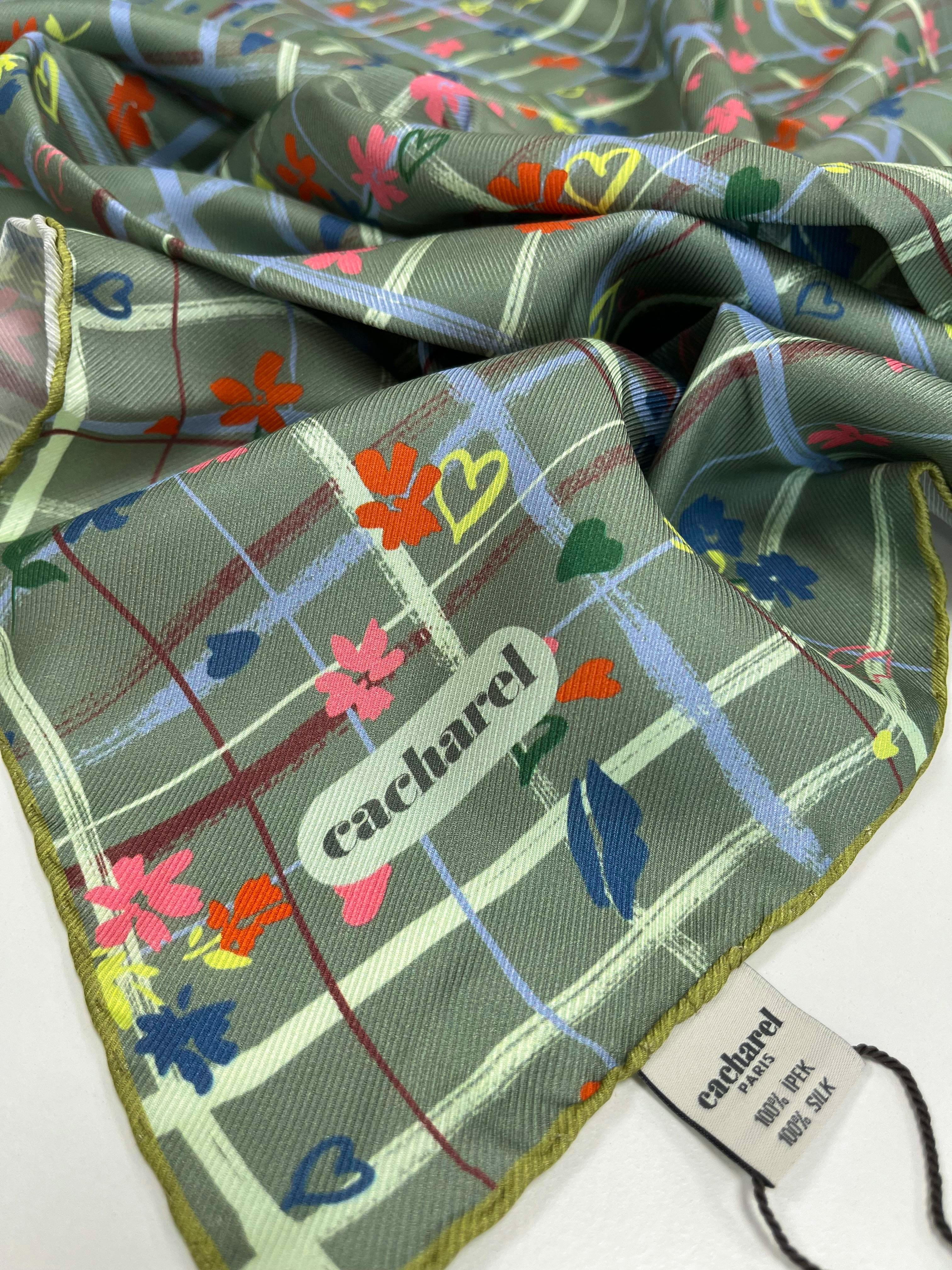 Cacharel Twill İpek Eşarp - 2026 İlkbahar-Yaz - 9138313-951 - Tivil