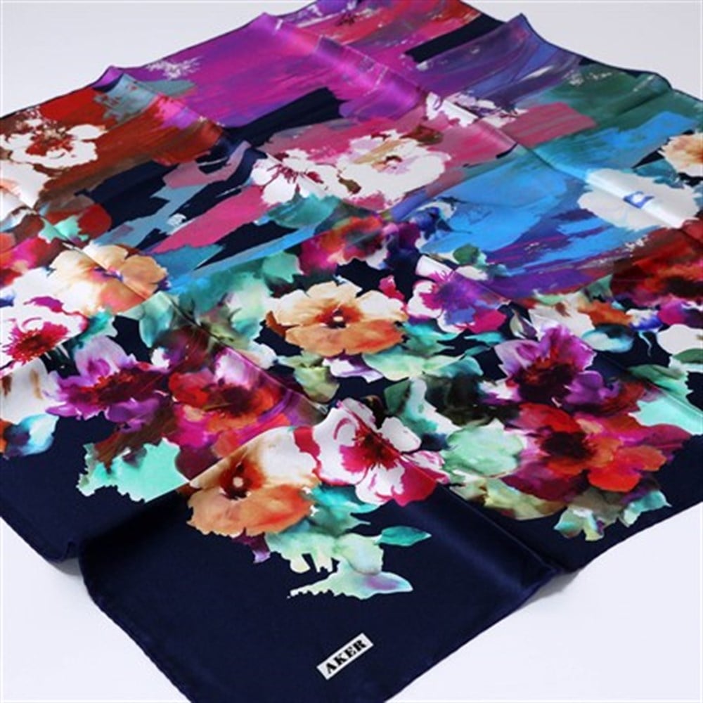 Aker İpek Eşarp - 2019 İlkbahar-Yaz - 7843757-321 - Taşlanmış Sura İpek