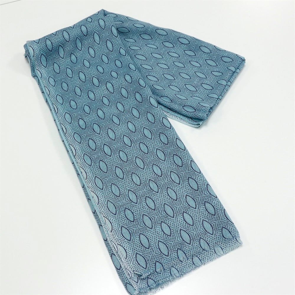 Damla Desenli Baskılı Şal - 06 Su Yeşili