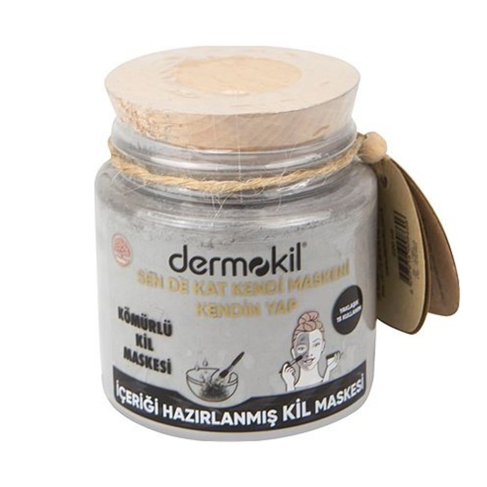 DERMOKİL Sen de Kat Kendi Maskeni Kendin Yap - Kömürlü Kil Maskesi (220 ml)