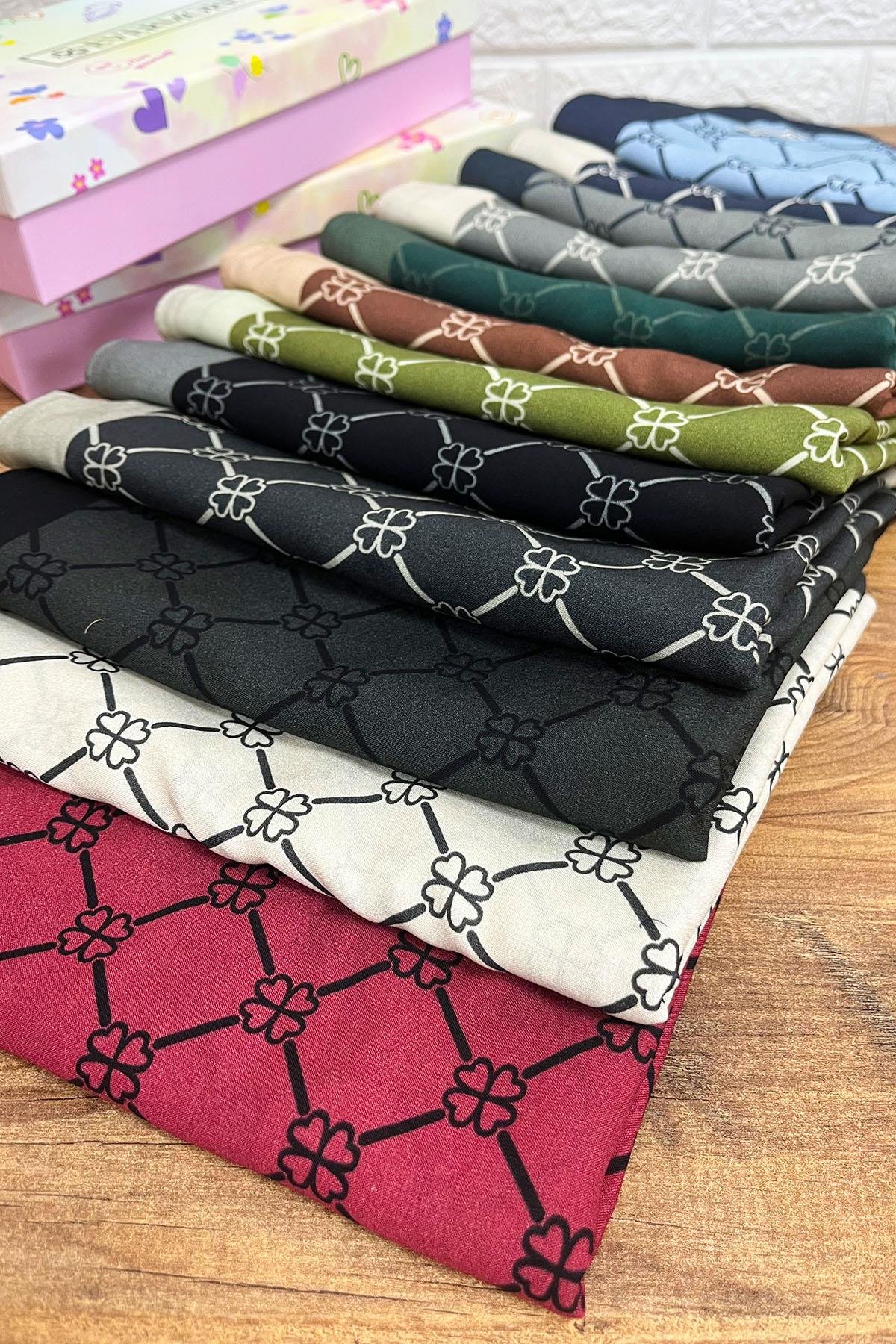 Evermore Elegance Şal - Yonca Desen - EM060-06 - Lacivert