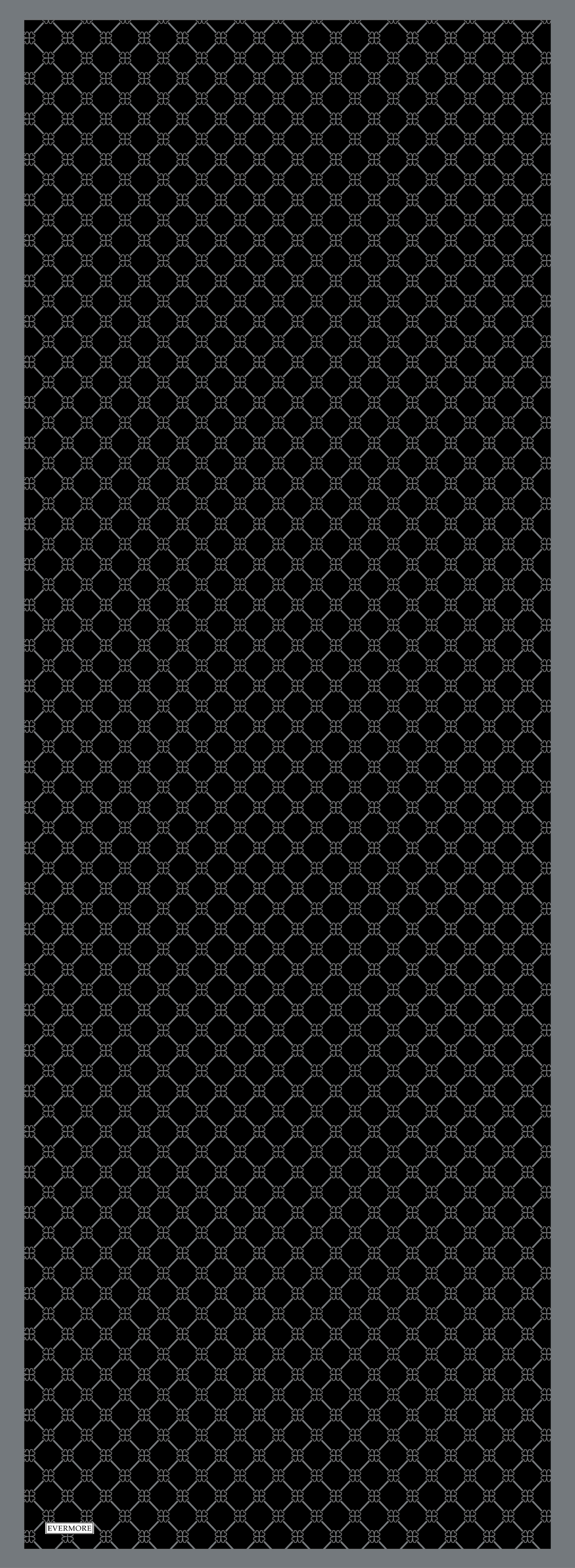 Evermore Elegance Şal - Yonca Desen - EM060-23 - Siyah, Gri