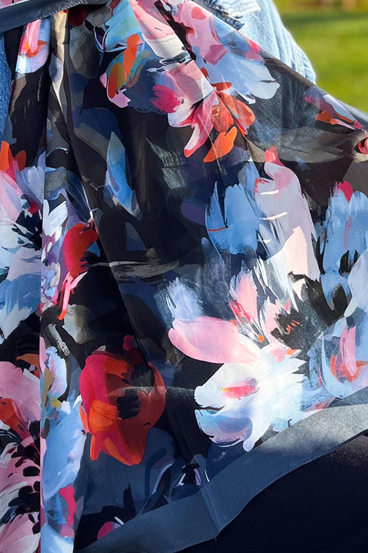 Evermore Fresh Şal - Armonia Desen - EM008-07 - İndigo, Pembe