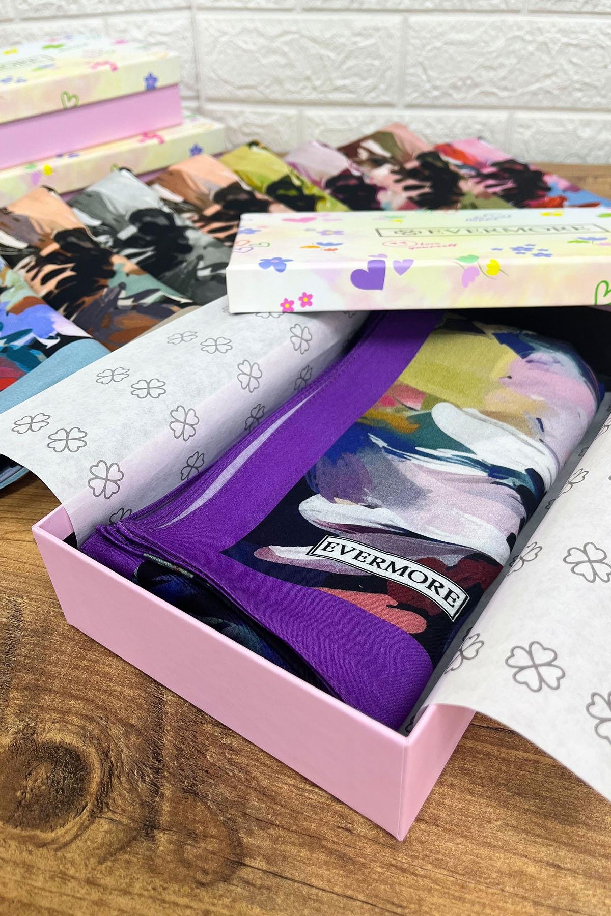 Evermore Fresh Şal - Armonia Desen - EM008-05 - Kahve Tonları