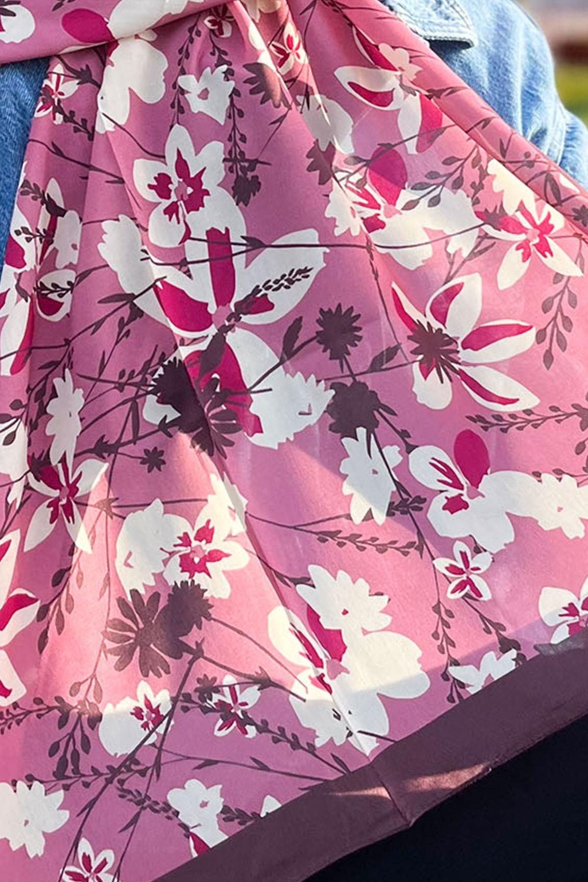 Evermore Fresh Şal - Bahar Desen - EM001-18 - Pembe