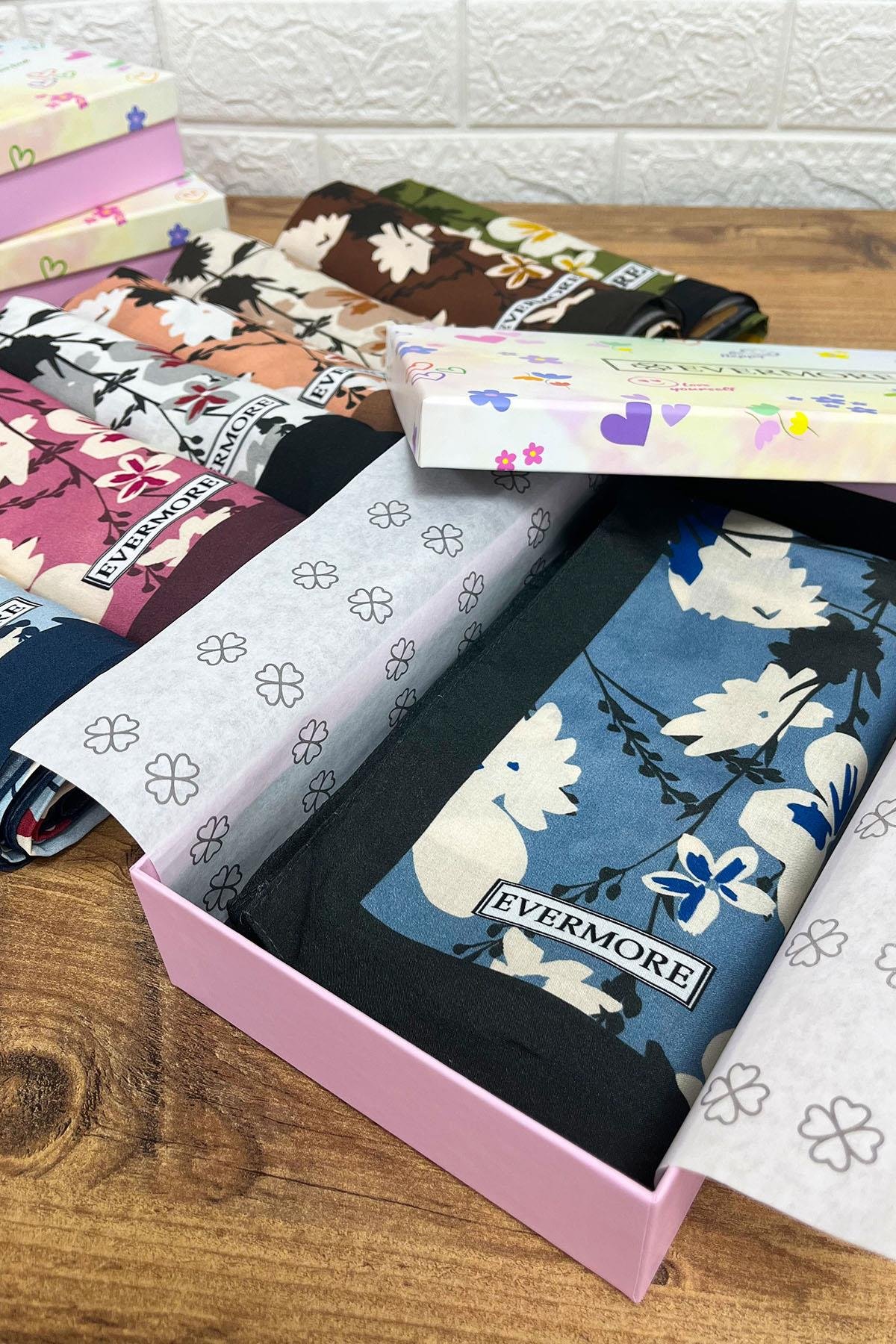 Evermore Fresh Şal - Bahar Desen - EM001-14 - Şeftali