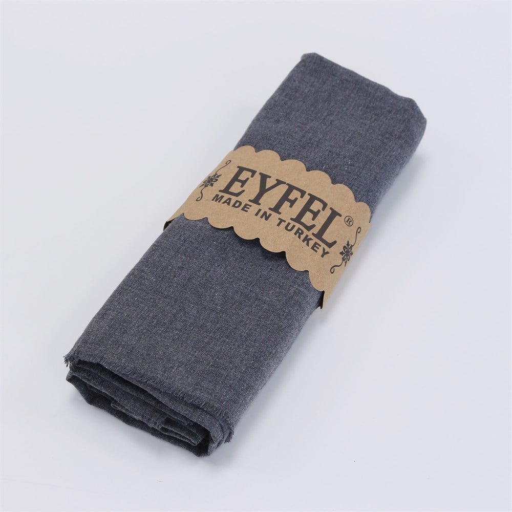 Eyfel %100 Pamuk Şal - Füme