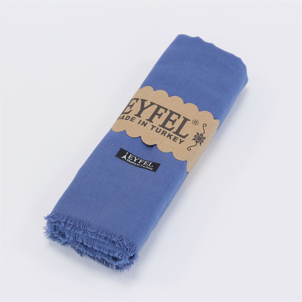 Eyfel %100 Pamuk Şal - İndigo
