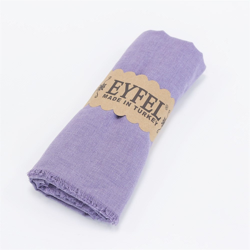 Eyfel %100 Pamuk Şal - Leylak