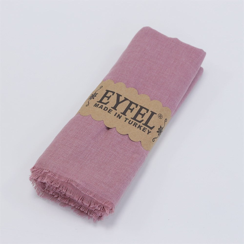 Eyfel %100 Pamuk Şal - Pembe