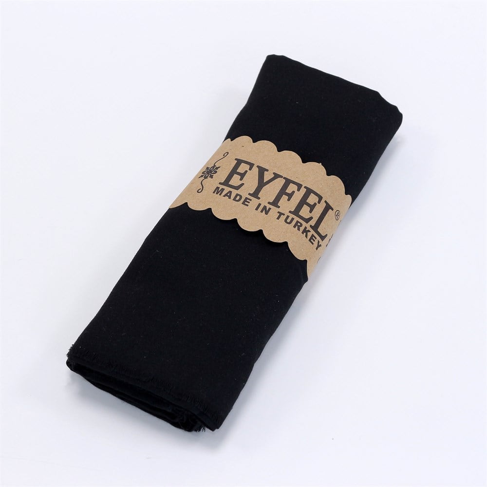 Eyfel %100 Pamuk Şal - Siyah