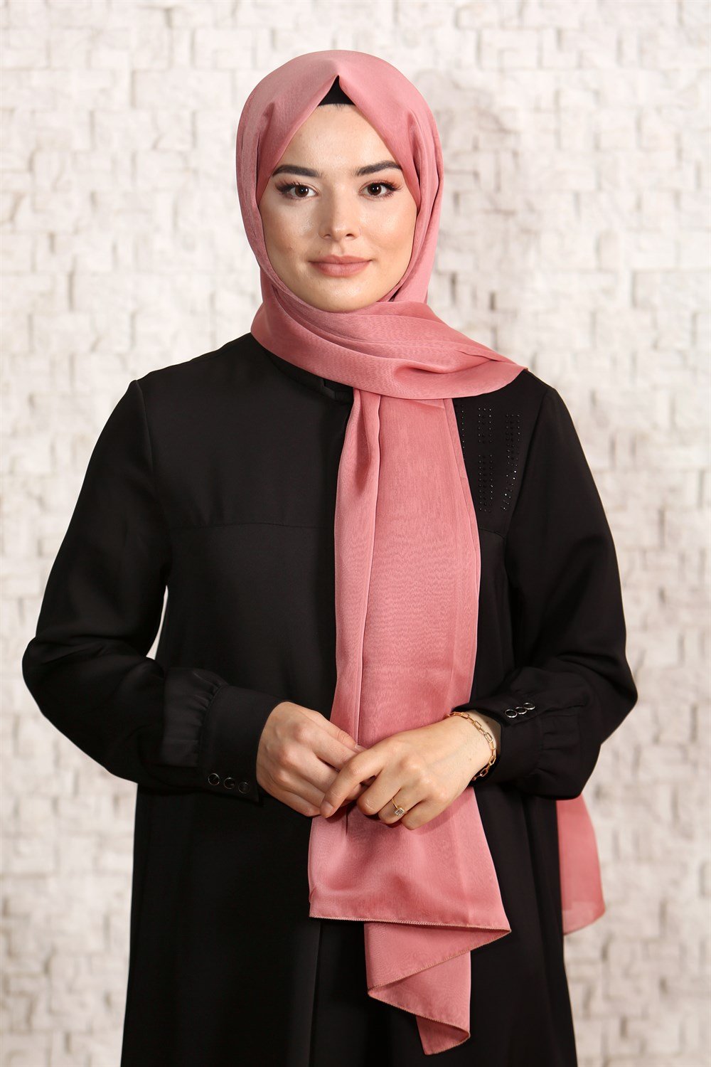 İpek Sultan Janjanlı Şifon Şal - 218 - Yavru Ağzı