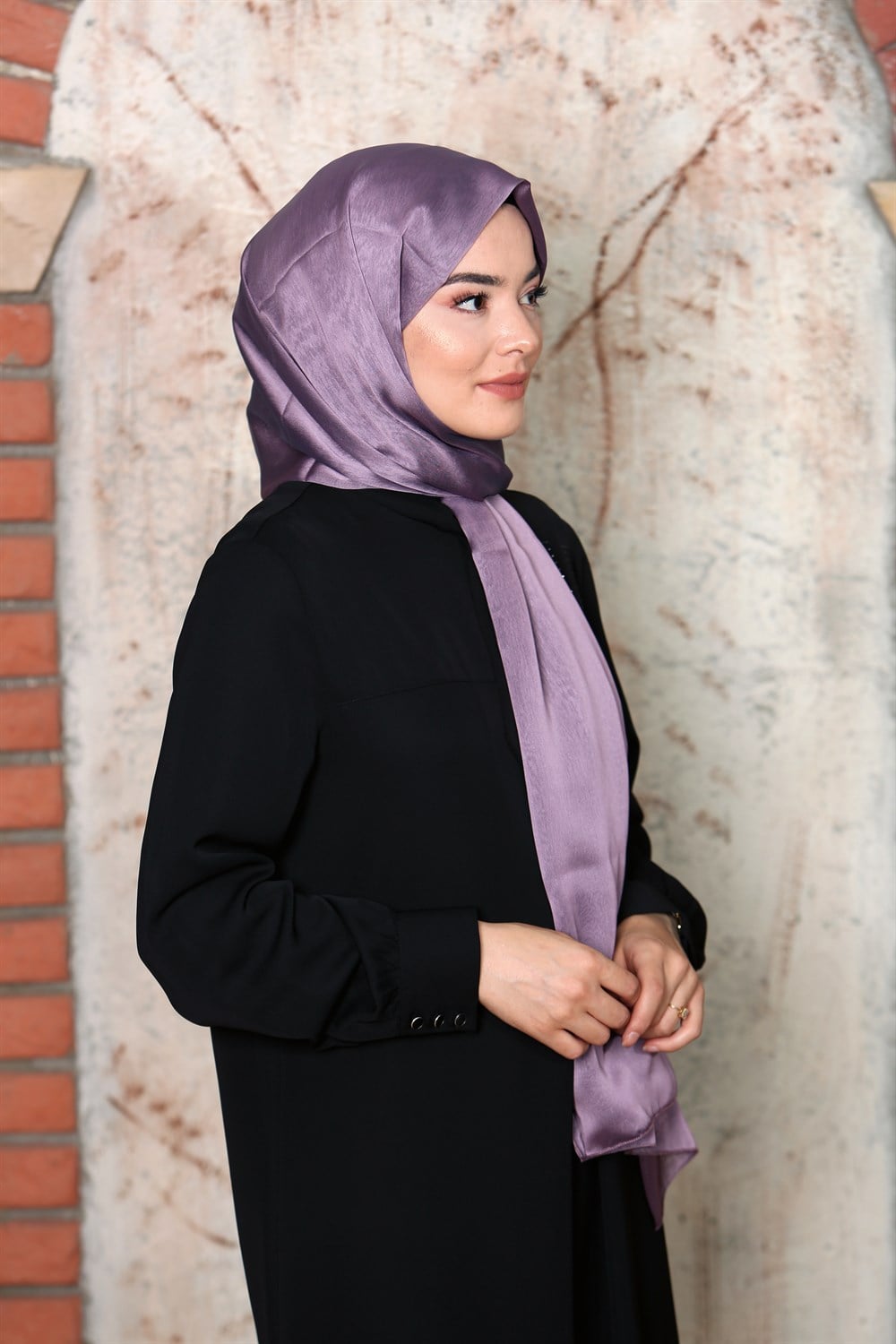 İpek Sultan Janjanlı Şifon Şal - 238 - Lavanta