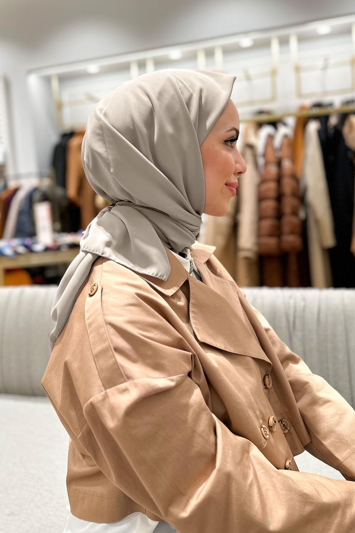 İpek Sultan Medine İpeği Eşarp - 66 Vizon