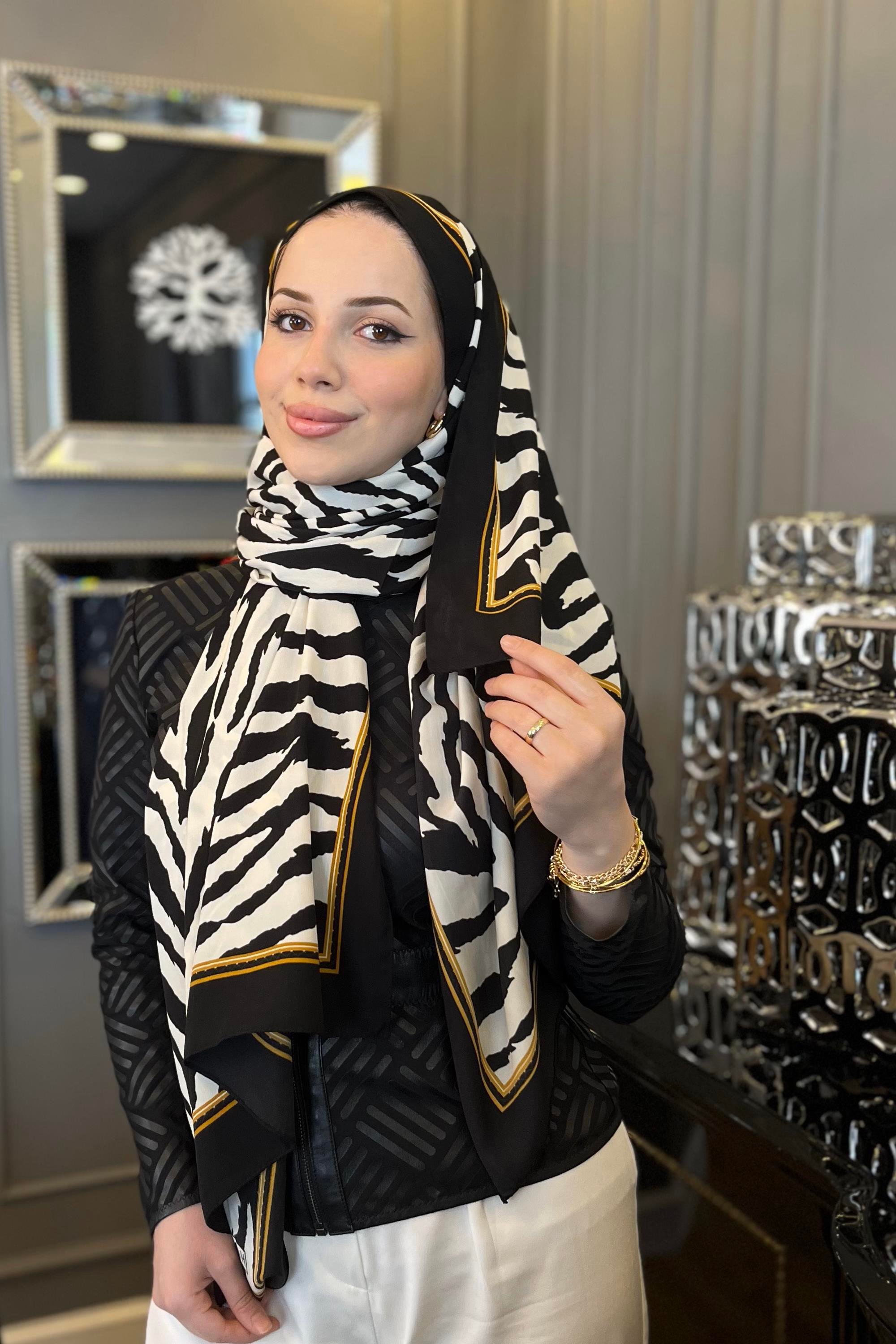 İpek Sultan Medine İpeği Şal Zebra Desen - 2001-460