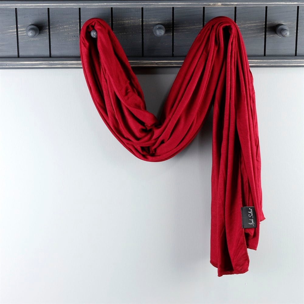 İpek Sultan Penye Şal - 05 - Bordo