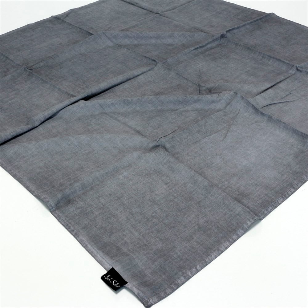 İpek Sultan Taşlanmış Pamuk Eşarp - 03 - Gri