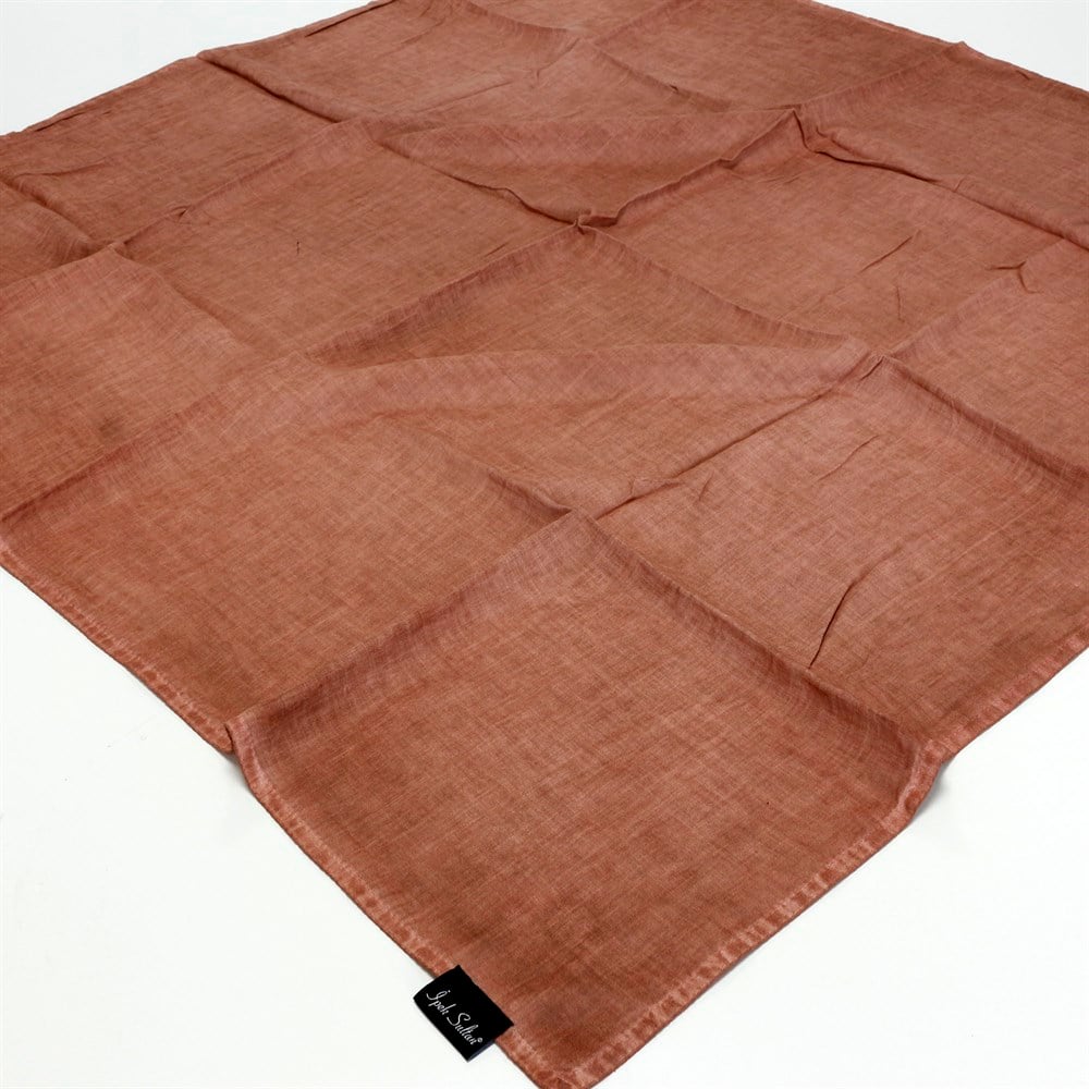 İpek Sultan Taşlanmış Pamuk Eşarp - 04 - Tarçın