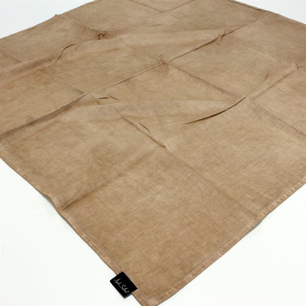 İpek Sultan Taşlanmış Pamuk Eşarp - 13 - Bej