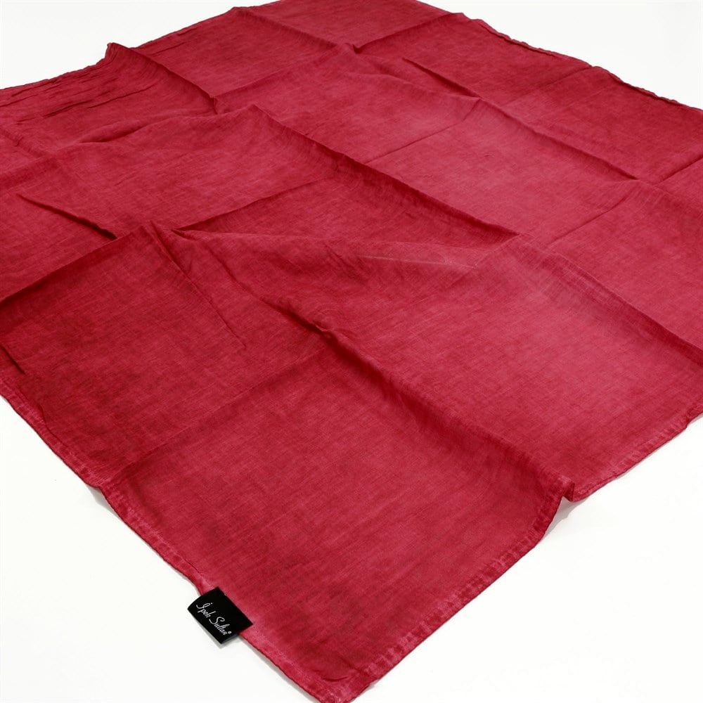 İpek Sultan Taşlanmış Pamuk Eşarp - 15 - Fuşya