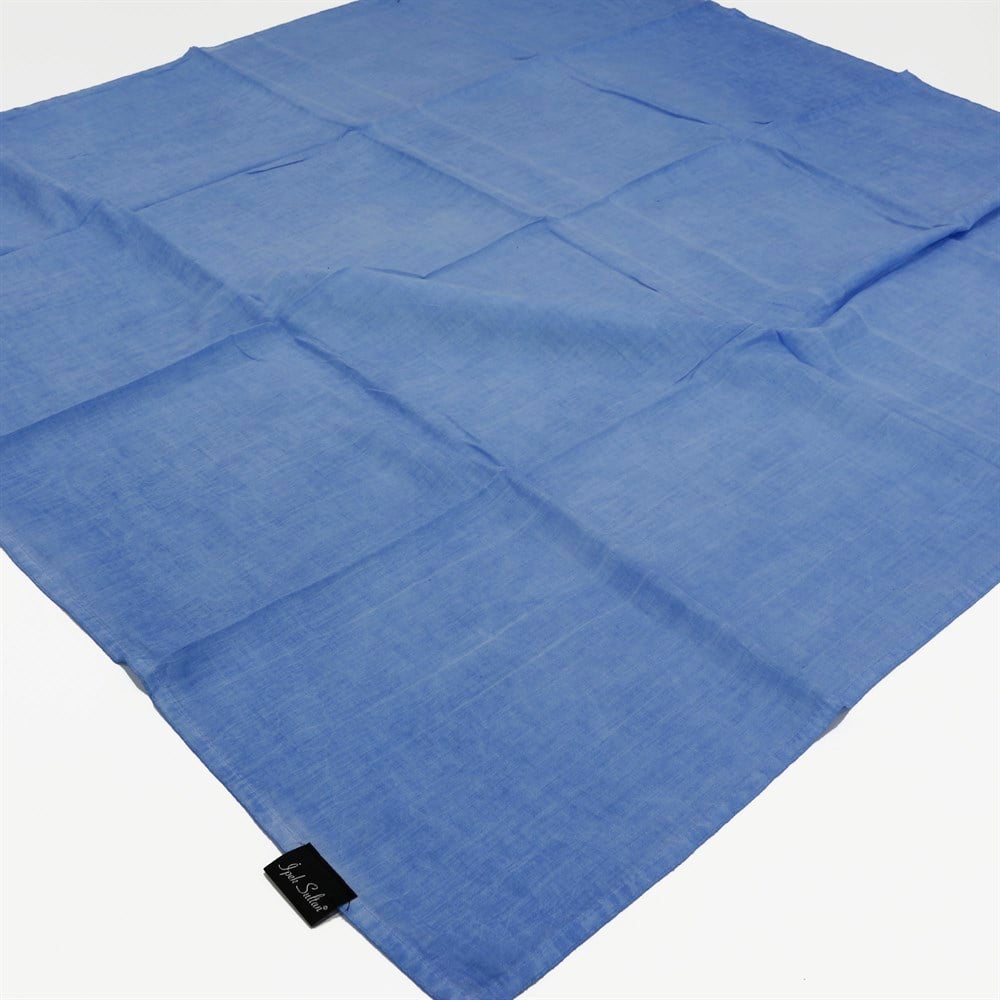 İpek Sultan Taşlanmış Pamuk Eşarp - 20 - Gök Mavisi