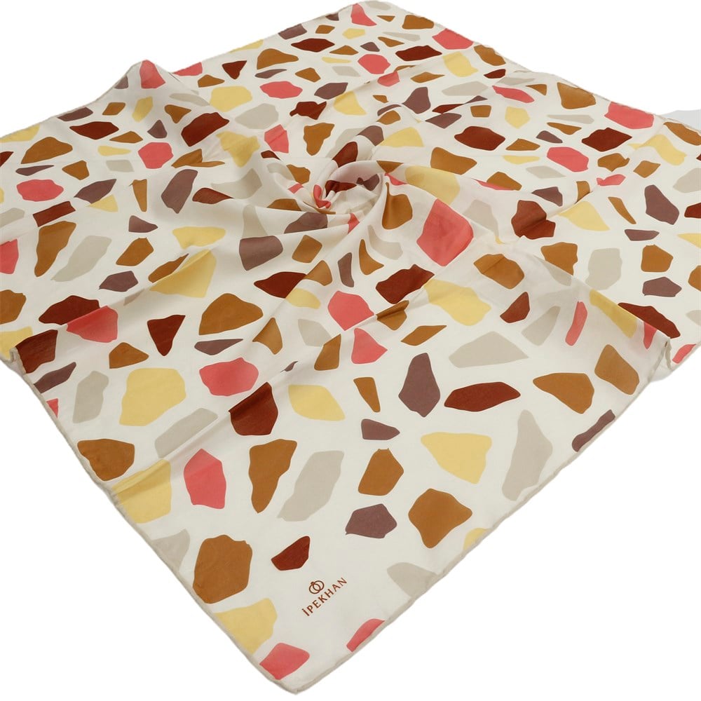 İpekhan Pamuk Eşarp - Asimetrik Desen - IHE005-02