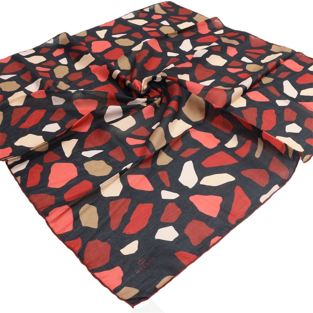 İpekhan Pamuk Eşarp - Asimetrik Desen - IHE005-04