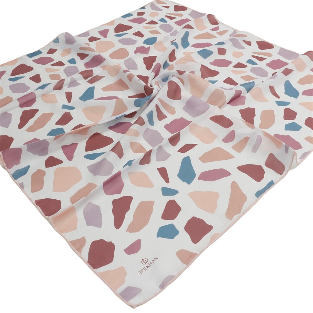 İpekhan Pamuk Eşarp - Asimetrik Desen - IHE005-07