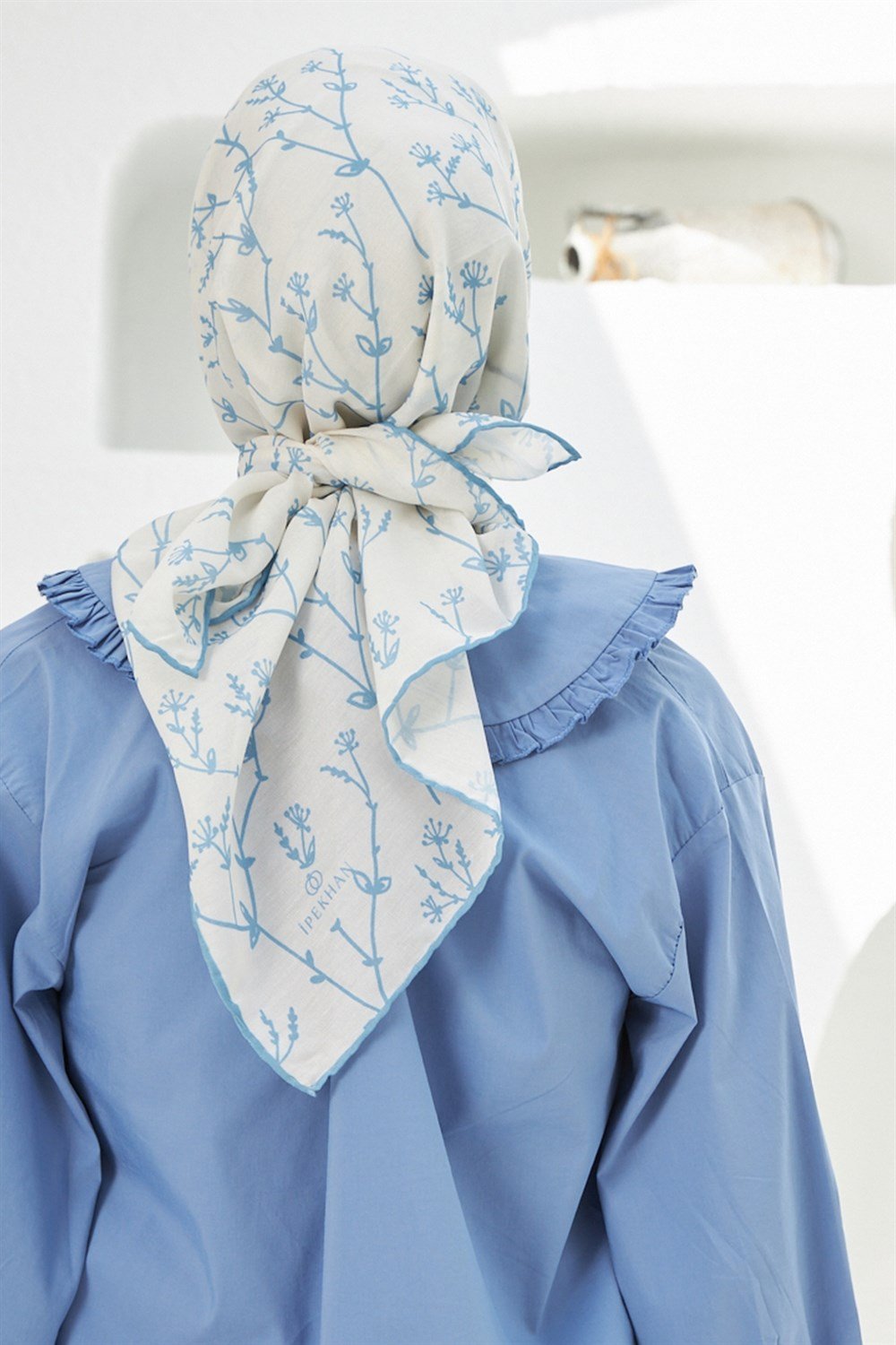 İpekhan Pamuk Eşarp - Bahar Dalı - IHE007-05