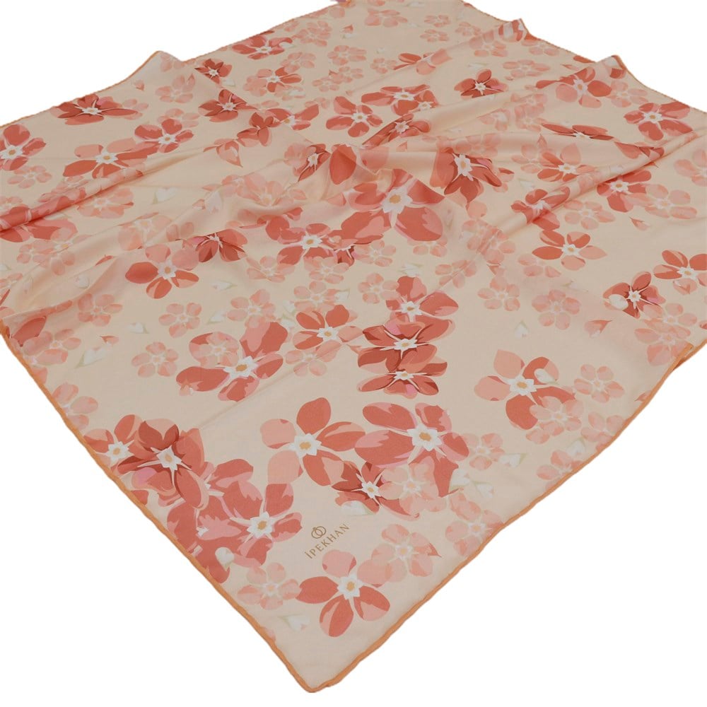 İpekhan Pamuk Eşarp - Büyük Çiçekli - IHE009-08