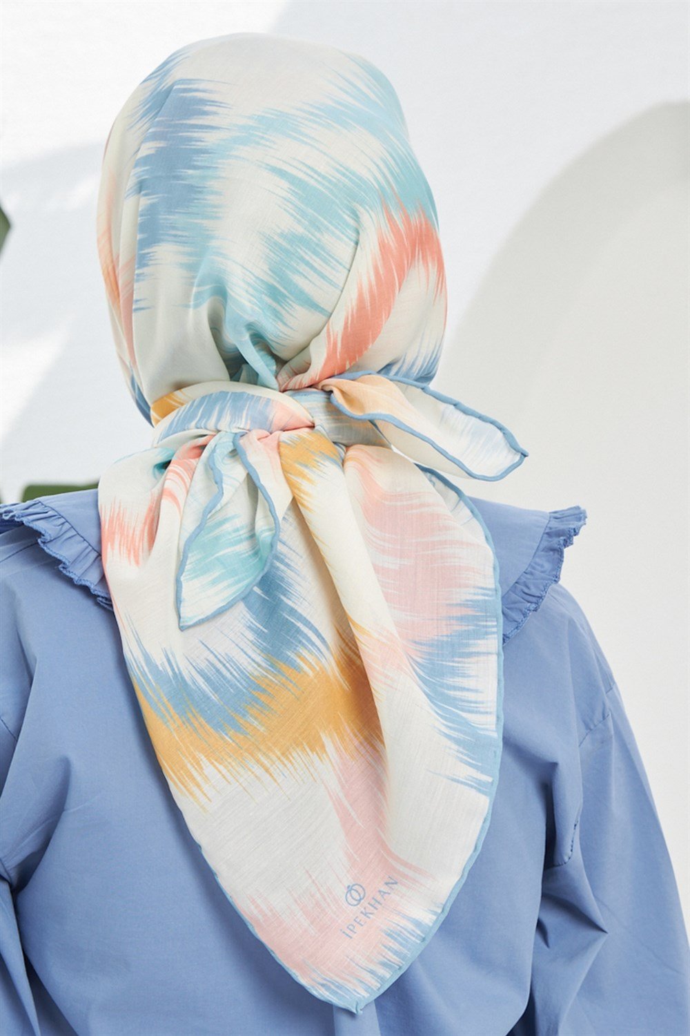 İpekhan Pamuk Eşarp - Çizgili Desen - IHE010-08