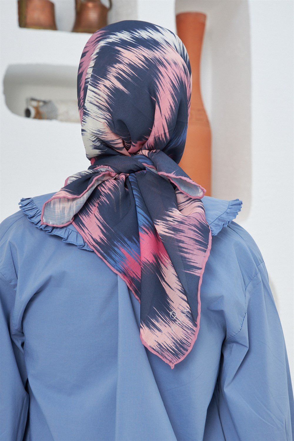 İpekhan Pamuk Eşarp - Çizgili Desen - IHE010-05