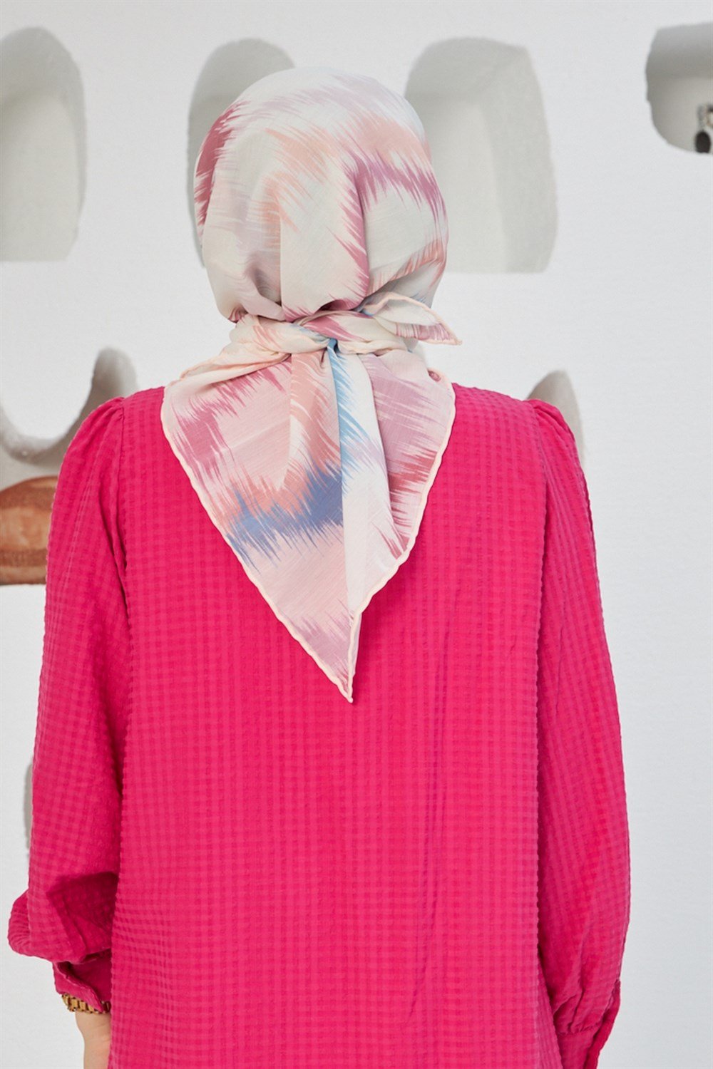 İpekhan Pamuk Eşarp - Çizgili Desen - IHE010-01