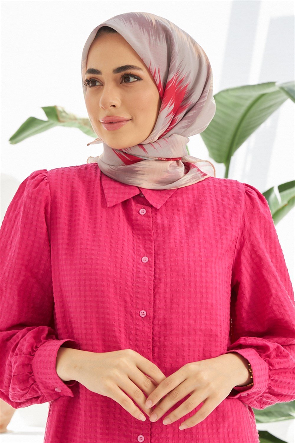 İpekhan Pamuk Eşarp - Çizgili Desen - IHE010-07