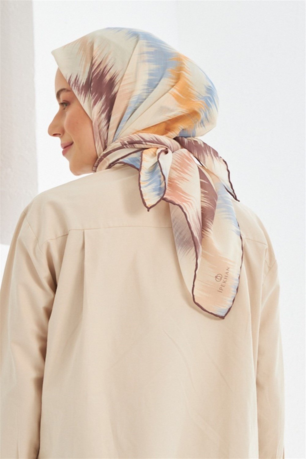 İpekhan Pamuk Eşarp - Çizgili Desen - IHE010-03