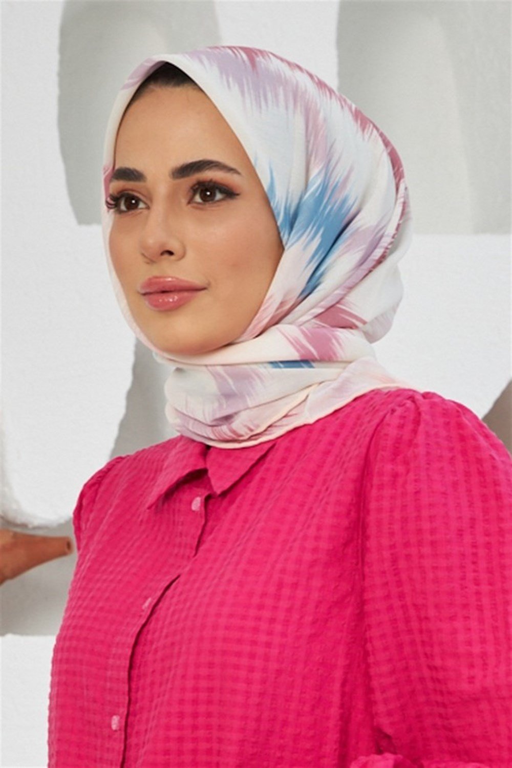 İpekhan Pamuk Eşarp - Çizgili Desen - IHE010-01