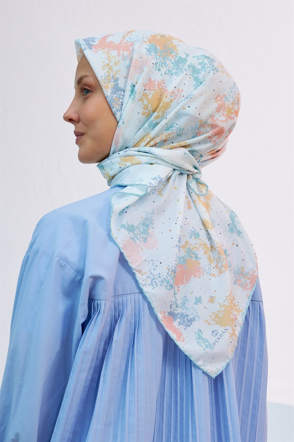 İpekhan Pamuk Eşarp - Çok Renkli - IHE011-09