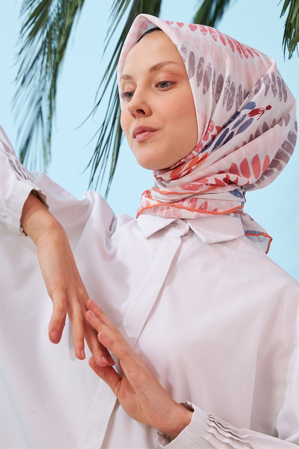 İpekhan Pamuk Eşarp - Demet Desen - IHE1068-18