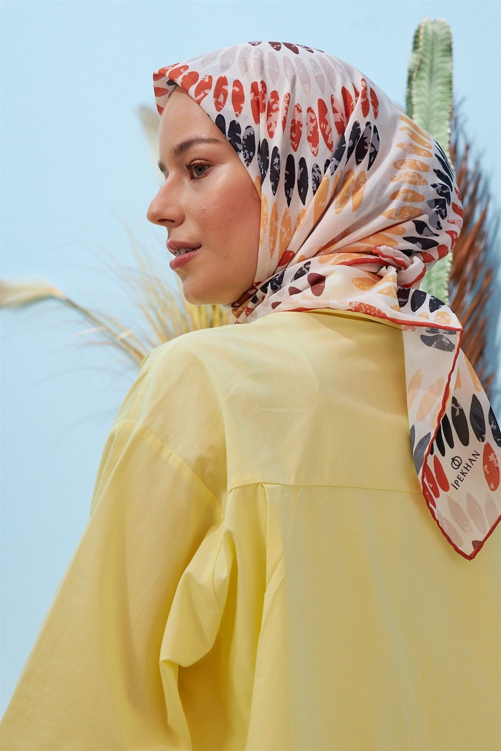 İpekhan Pamuk Eşarp - Demet Desen - IHE1068-17