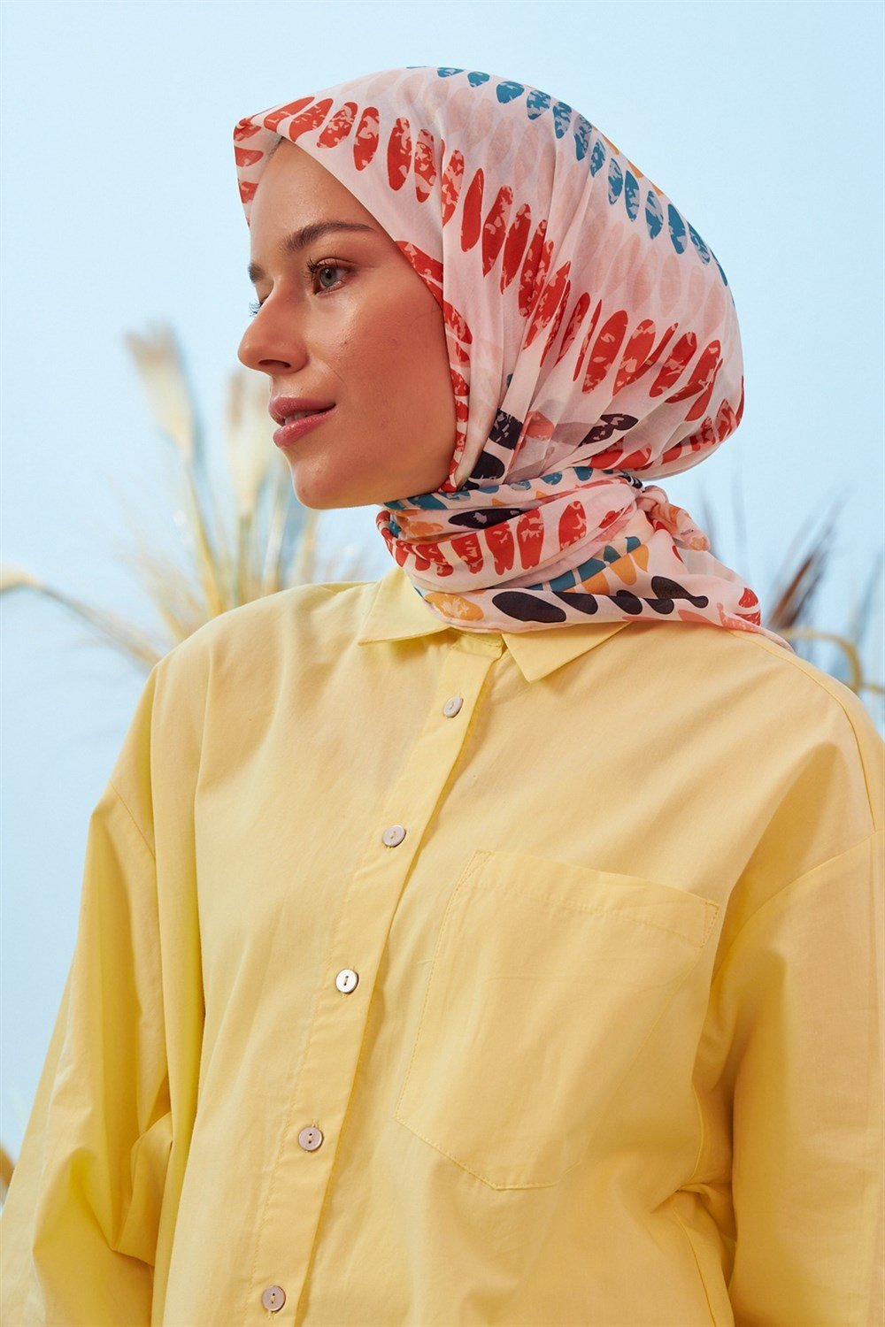 İpekhan Pamuk Eşarp - Demet Desen - IHE1068-08