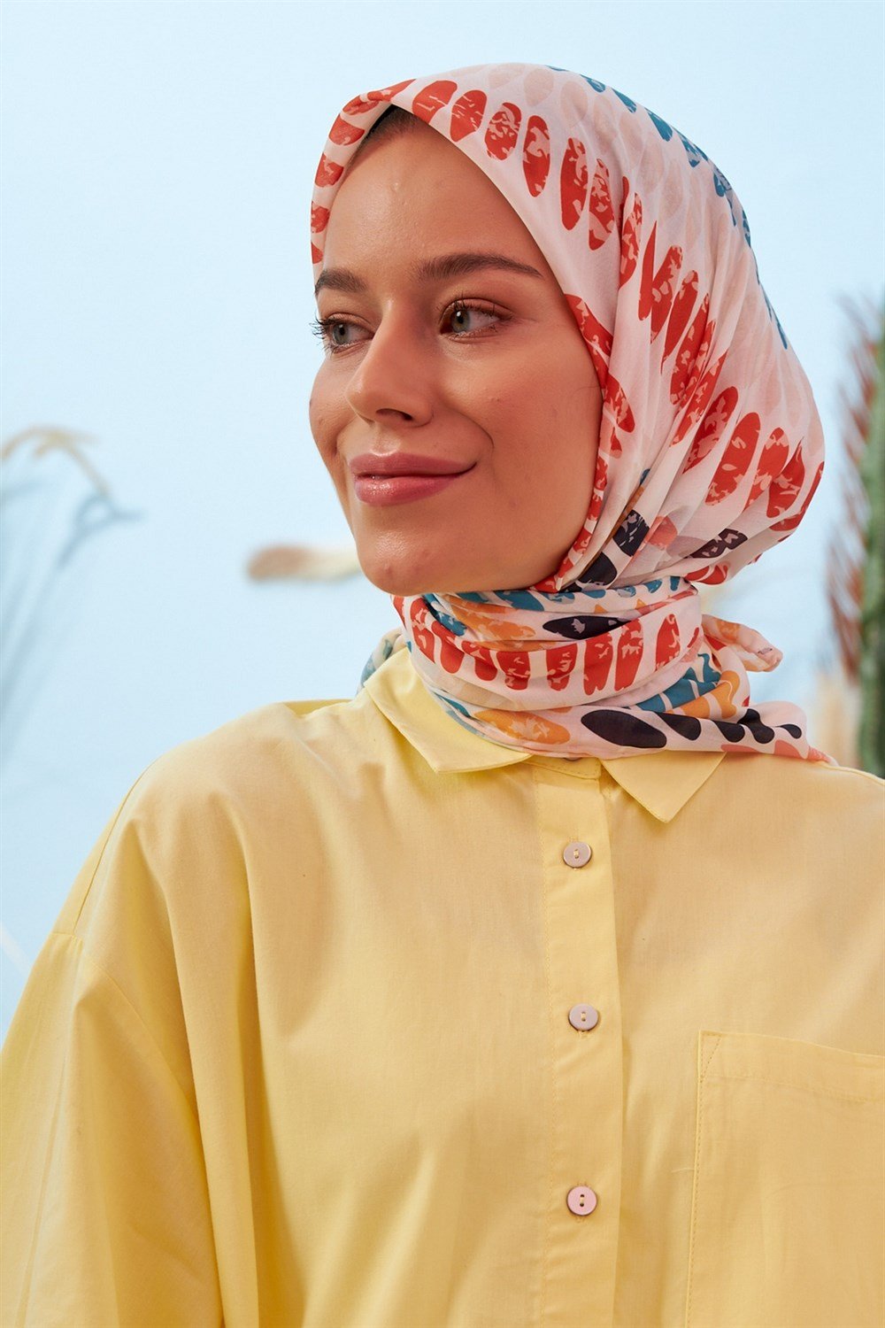 İpekhan Pamuk Eşarp - Demet Desen - IHE1068-08