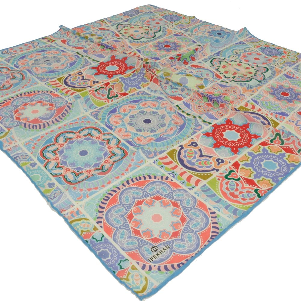 İpekhan Pamuk Eşarp - Etnik Desen - IHE015-01