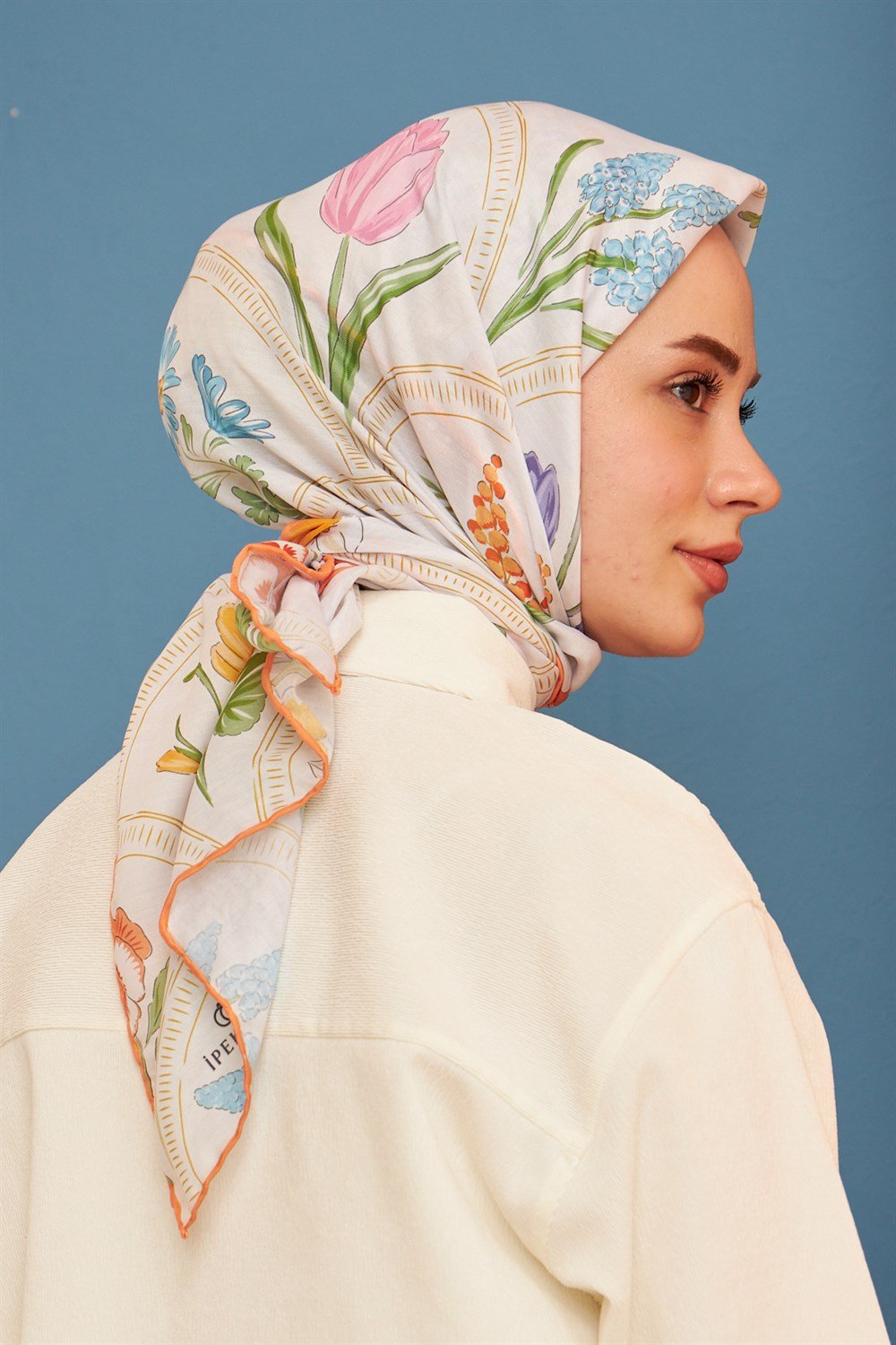 İpekhan Pamuk Eşarp - Firethorn Desen - IHE1109-12