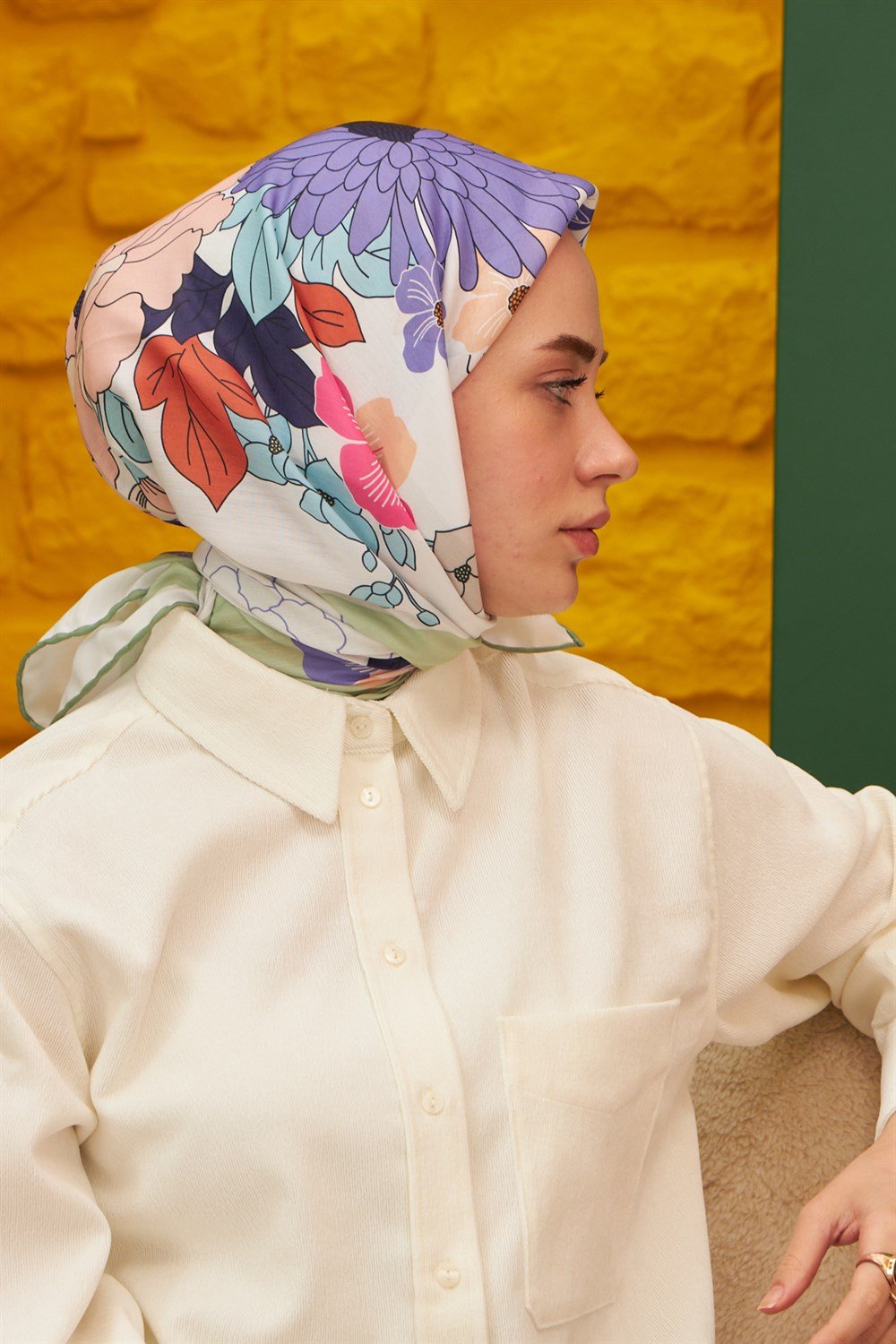 İpekhan Pamuk Eşarp - Hazal Desen - IHE1093-15