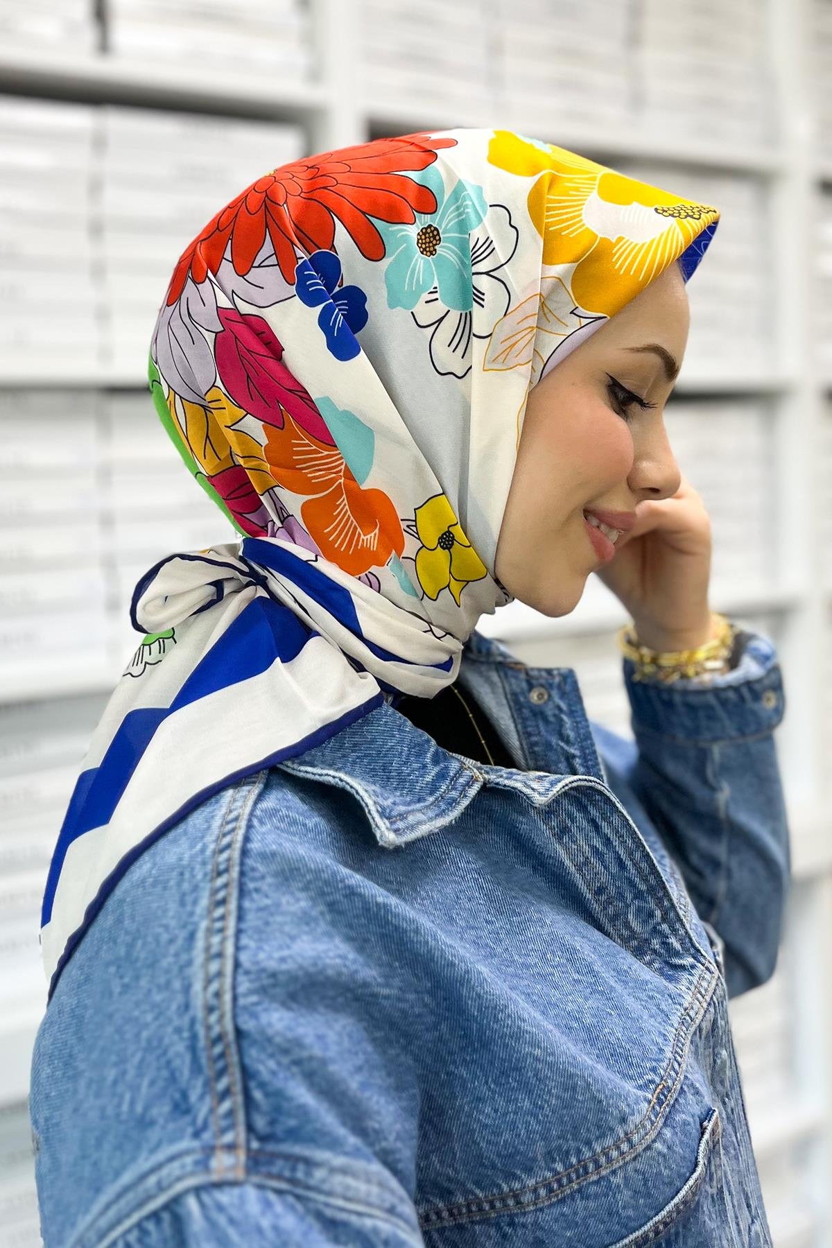 İpekhan Pamuk Eşarp - Hazal Desen - IHE1093-16