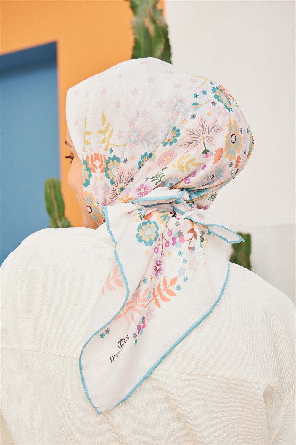 İpekhan Pamuk Eşarp - Kalmia Desen - IHE1105-12